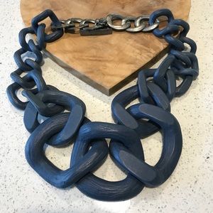 Anthropologie Blue Statement Necklace